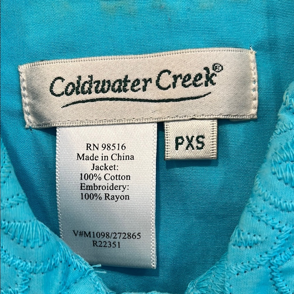 Turquoise Button-Up Jacket - Picture 2 of 4
